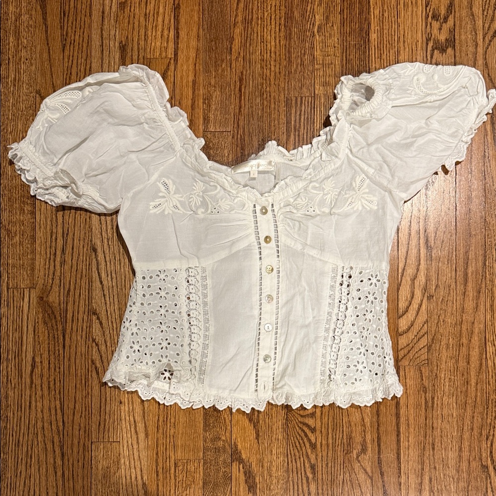 LoveShackFancy Eyelet Blouse